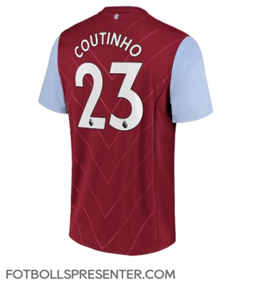 Aston Villa Philippe Coutinho #23 Hemma Matchtröja 2022-23 Kortärmad